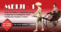 Aula sobre o Período Meiji e o risco de ser colonizado