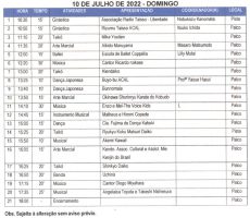 43º Tanabata Matsuri da Liberdade 2022 - programação